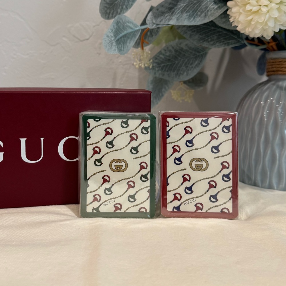 Gucci Men's Key & Card Holder Duo - Green and Red